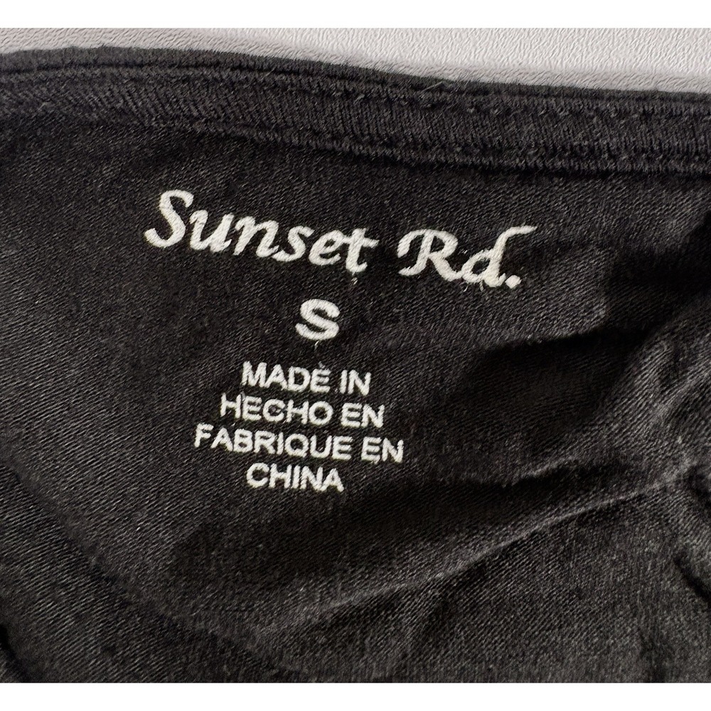 VTg Sunset Rd Black Rhinestone Zip Front Ruffle Blouse Small Whimsigoth Y2K - Picture 3 of 13